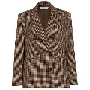 ASTR the Label Brina Double-Breasted Plaid Blazer